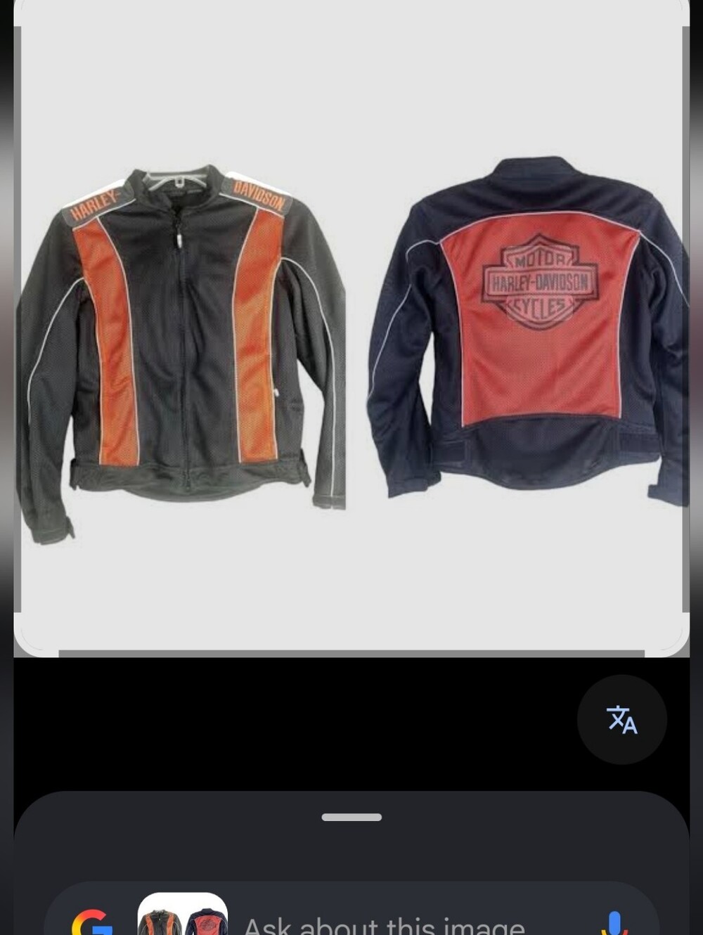 Harley-Davidson Women's Mesh Black and Orange Riding Jacket